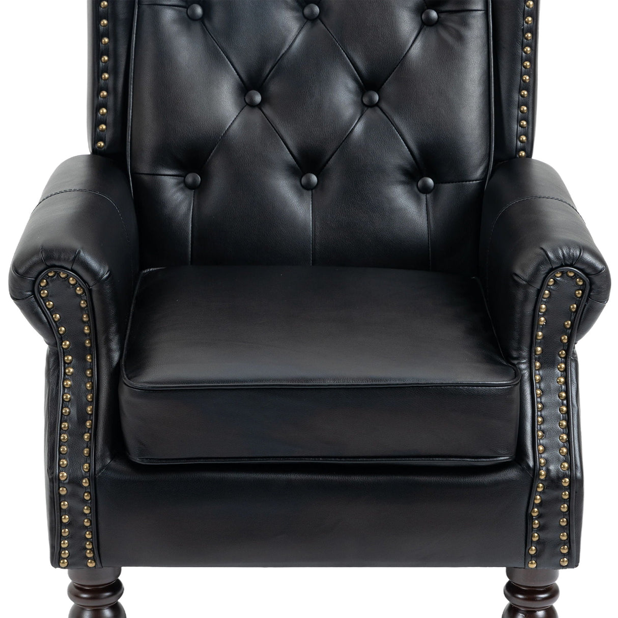 Modern Accent Armchair With Sturdy Wood Legs