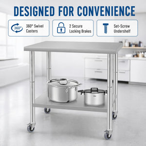 36'' x 24'' Commercial Work Table