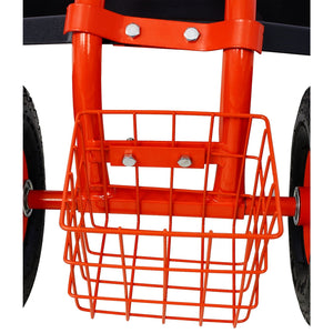 Rolling Garden Scooter Cart With 360° Swivel Seat And Tool Tray