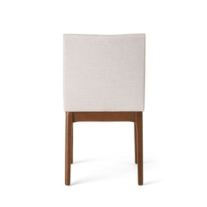 5 Piece Dining Set With Table And Upholstered Chairs - Light Beige / Walnut