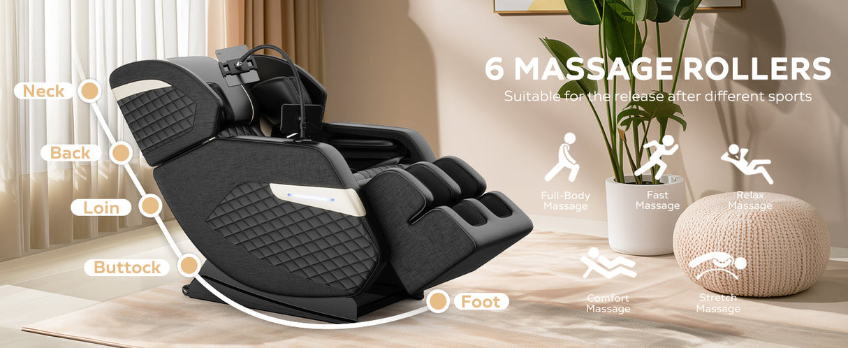 2024 Massage Chair Recliner with Zero Gravity and Full Body Air Pressure