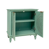 Modern Hollow-Carved 2-Door Accent Cabinet Sideboard Buffet