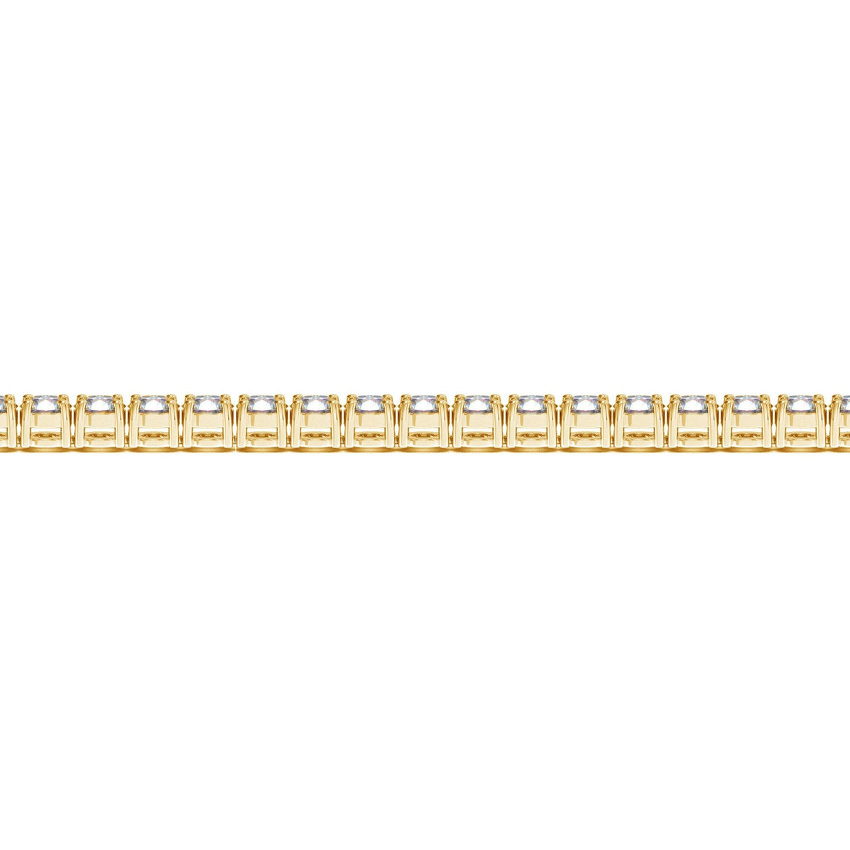 Lab Grown Round Diamond Tennis Bracelet in 14k Yellow Gold (7 cctw F/G  VS2/SI1)