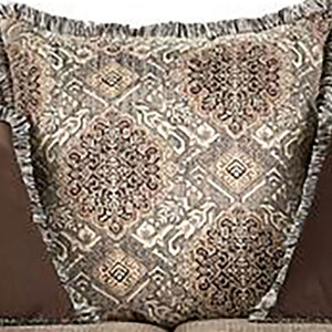 Brookridge - Rolled Arm Loveseat Sofa With Upholstery - Brown