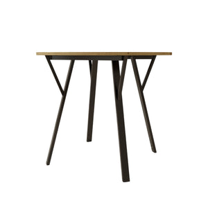 Round Dining Table, For 2 - 4 People - Rustic Brown