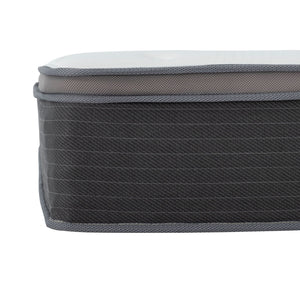 12'' Hybrid Mattress In A Box, Plush Gel Memory Foam Mattress Top With Pocket Coil Base - Gray / White - Queen