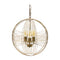 Intricate Metal Sphere Hanging Lamp 20"D
