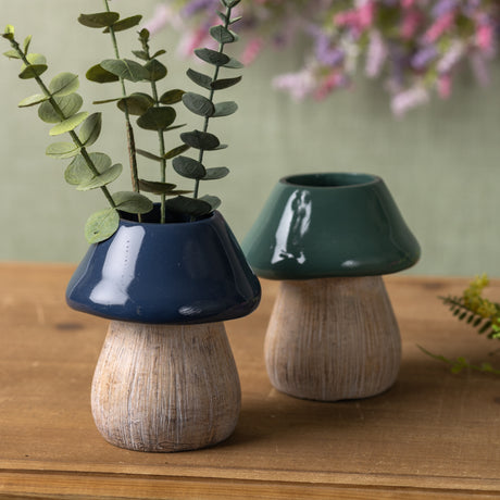 Garden mushroom planter (set of 2)