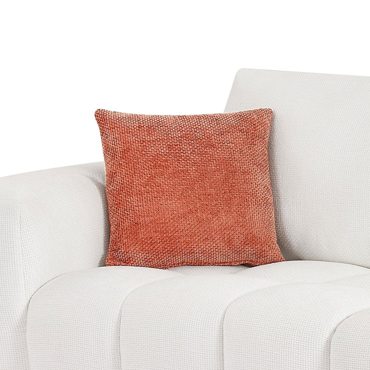 111.81 Inch Sectional Sofa Couch, Fabric Couch in White