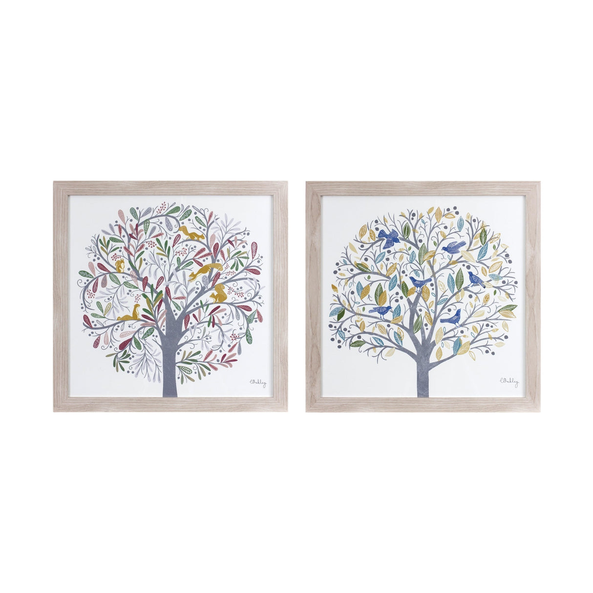 Framed Tree Print (Set of 2)