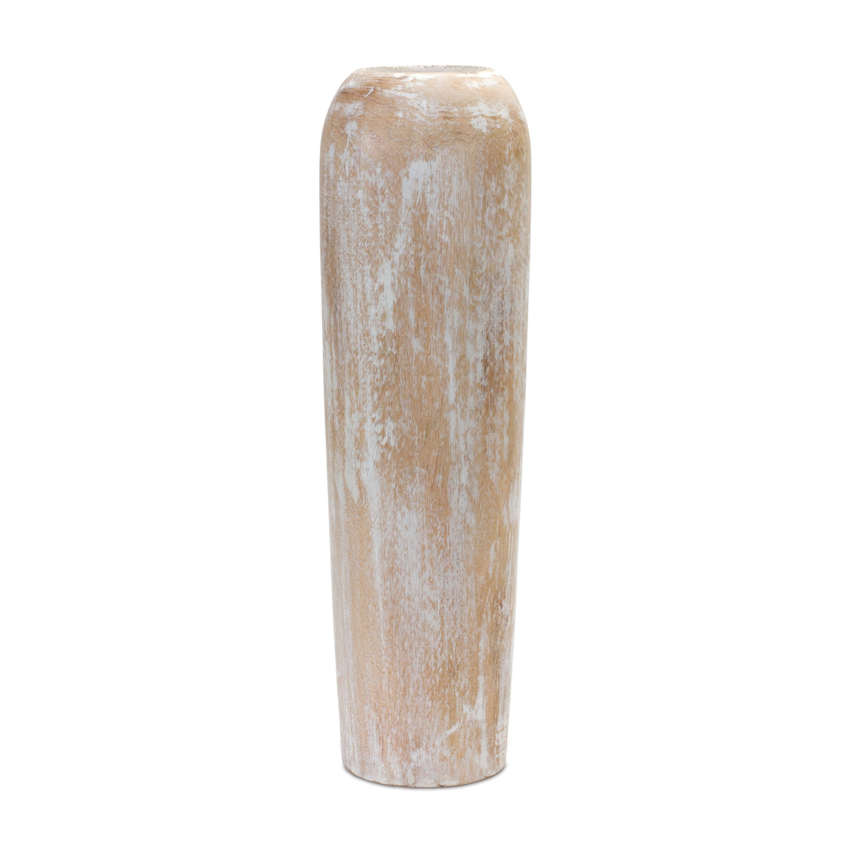 Wood floor vase 23.5"h