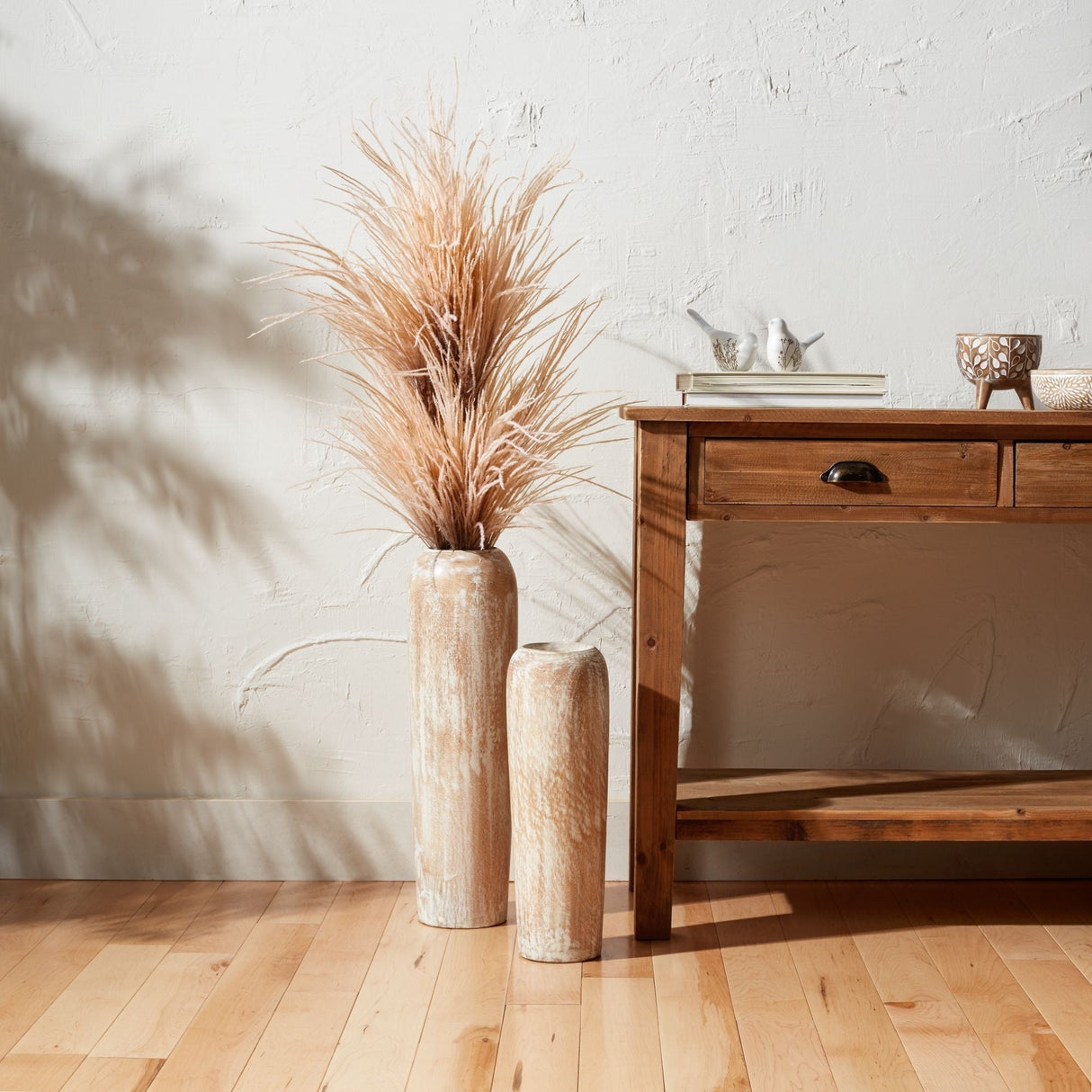 Wood Floor Vase 23.5"H