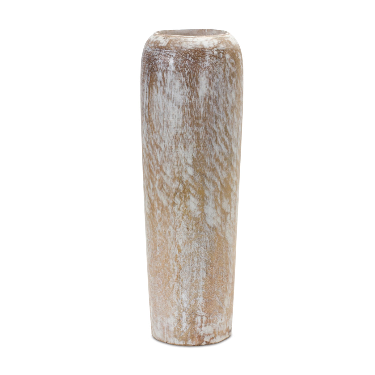 Wood floor vase 18.25"h