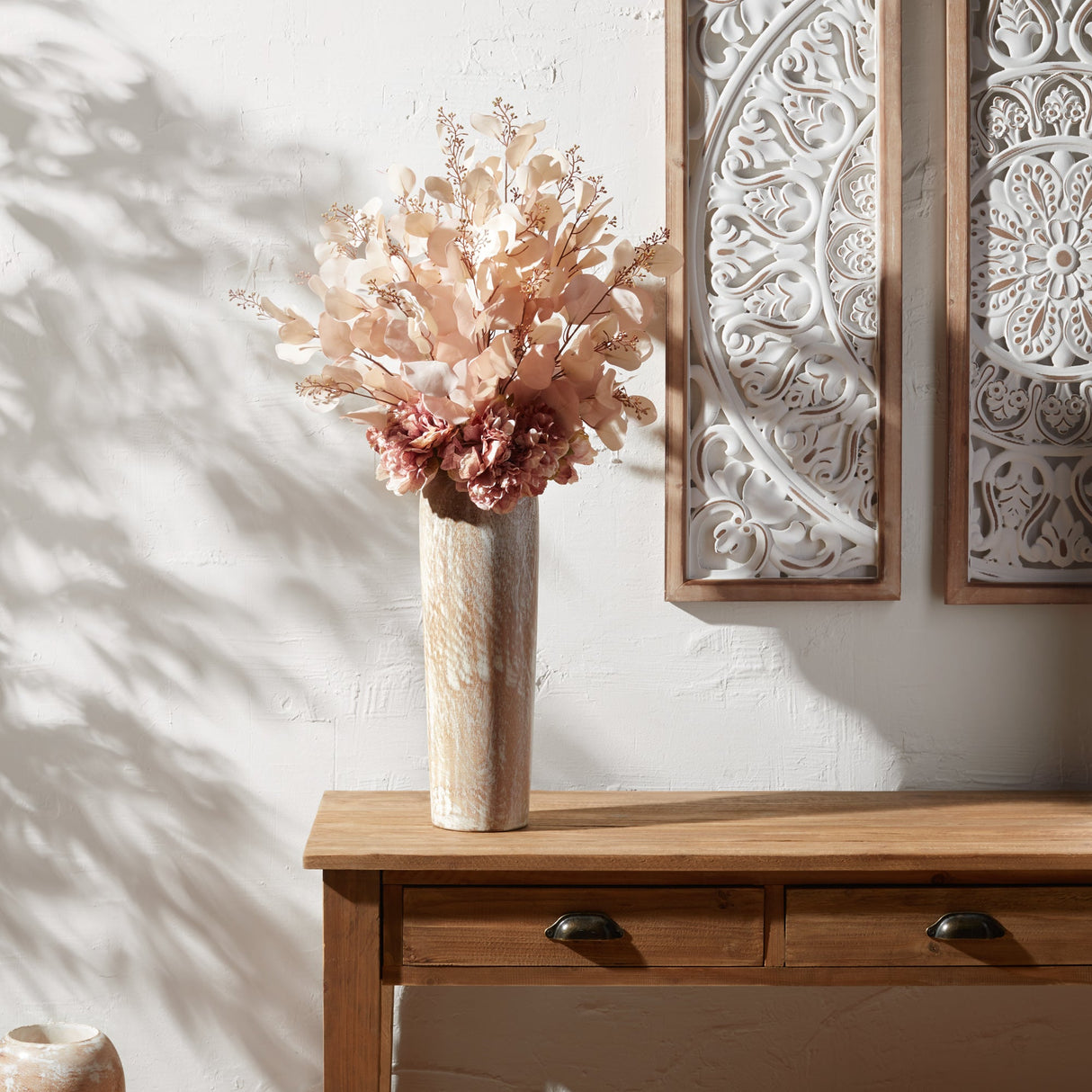 Wood Floor Vase 18.25"H