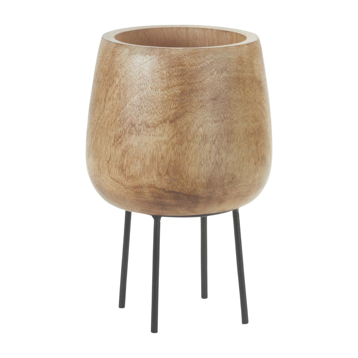 Wood planter with stand 12"h