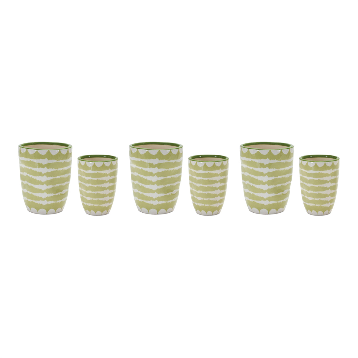 Striped vase planter (set of 3)