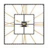Metal square wall clock with roman numberals 23.5"sq