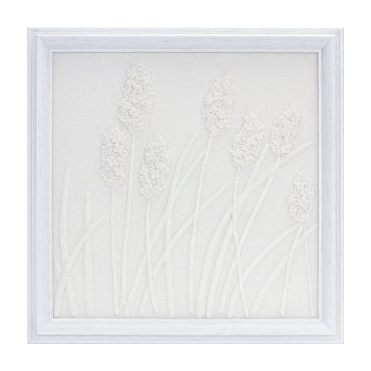 Stone Plume Wall Plaque 18.25"SQ