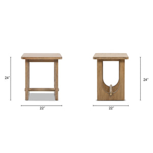 Turnkey 22" Square Side Table Antique