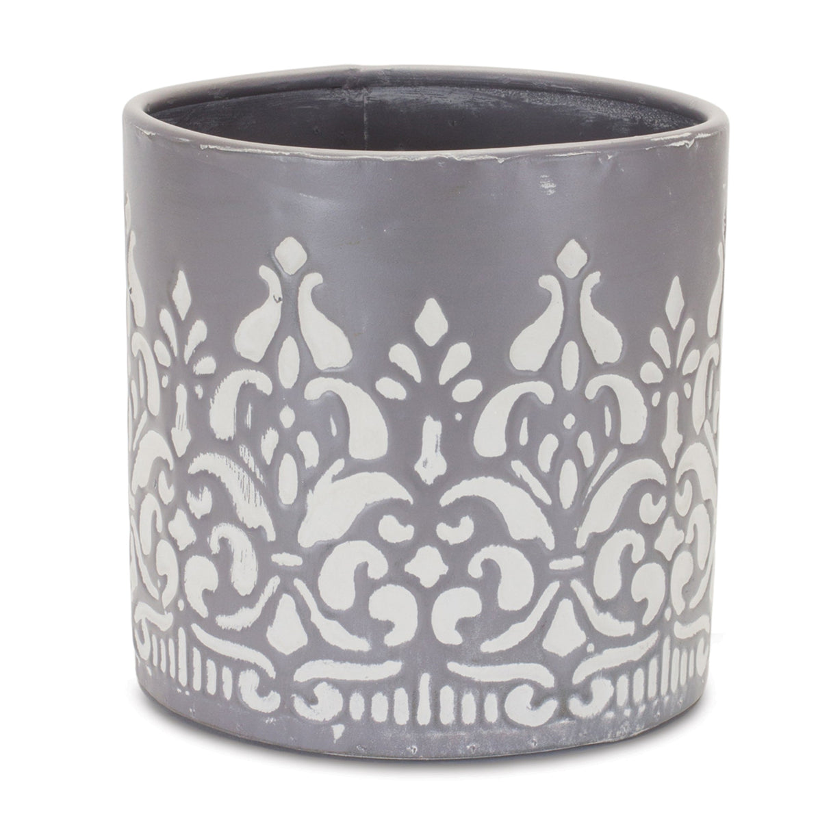 Ornate Metal Planter (Set of 2)