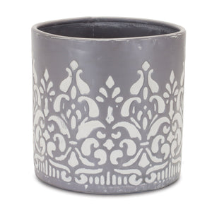 Ornate Metal Planter (Set of 2)