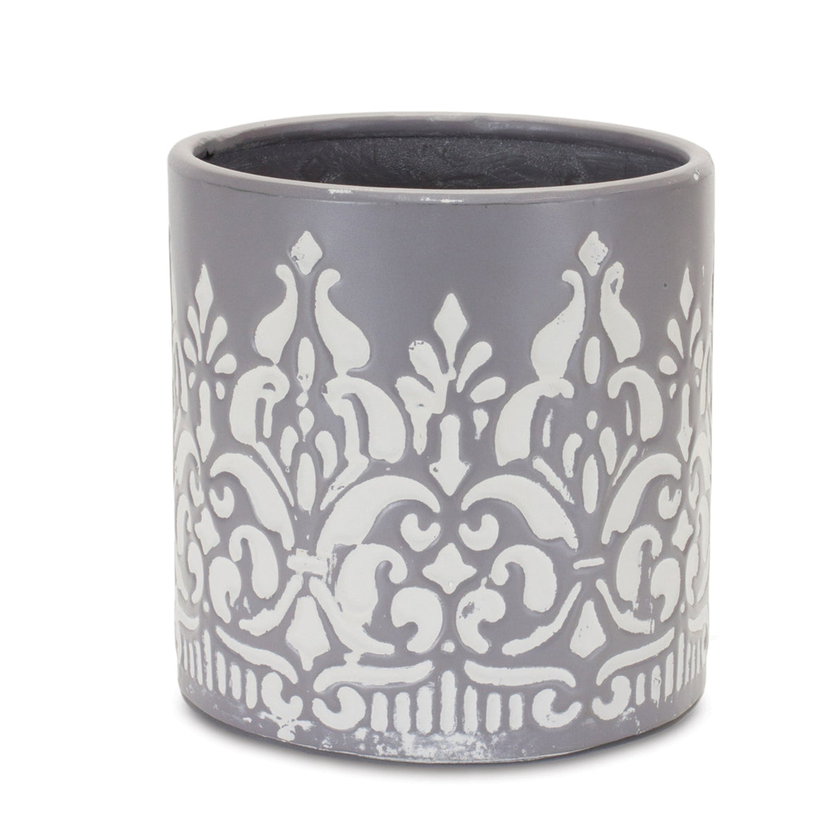 Ornate Metal Planter (Set of 2)