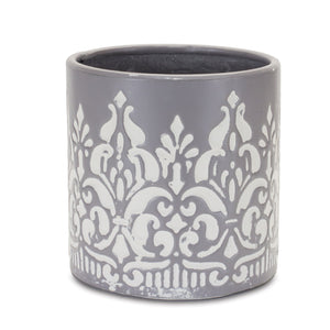 Ornate Metal Planter (Set of 2)