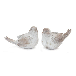 White-washed-bird-figurine-(set-of-4)-Figurines