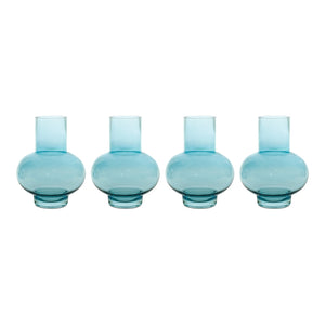 Blue Glass Vase (Set of 4)