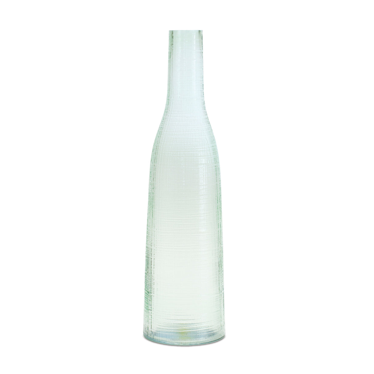 Green glass bottle vase (set of 4)