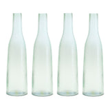 Green glass bottle vase (set of 4)