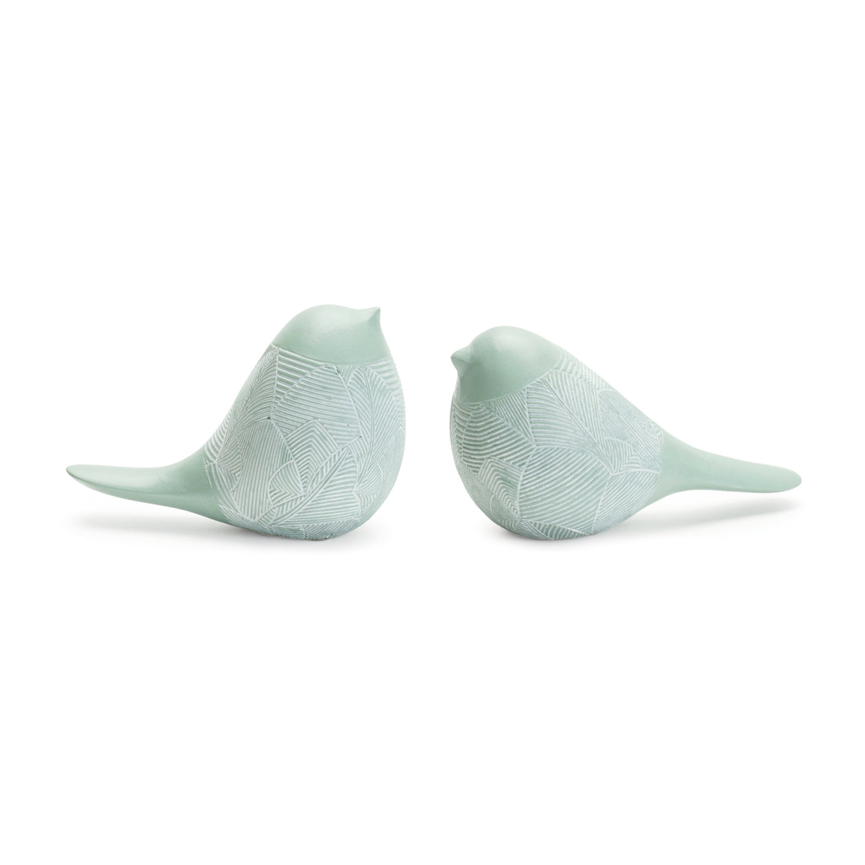 Modern etched bird figurine (set of 4)
