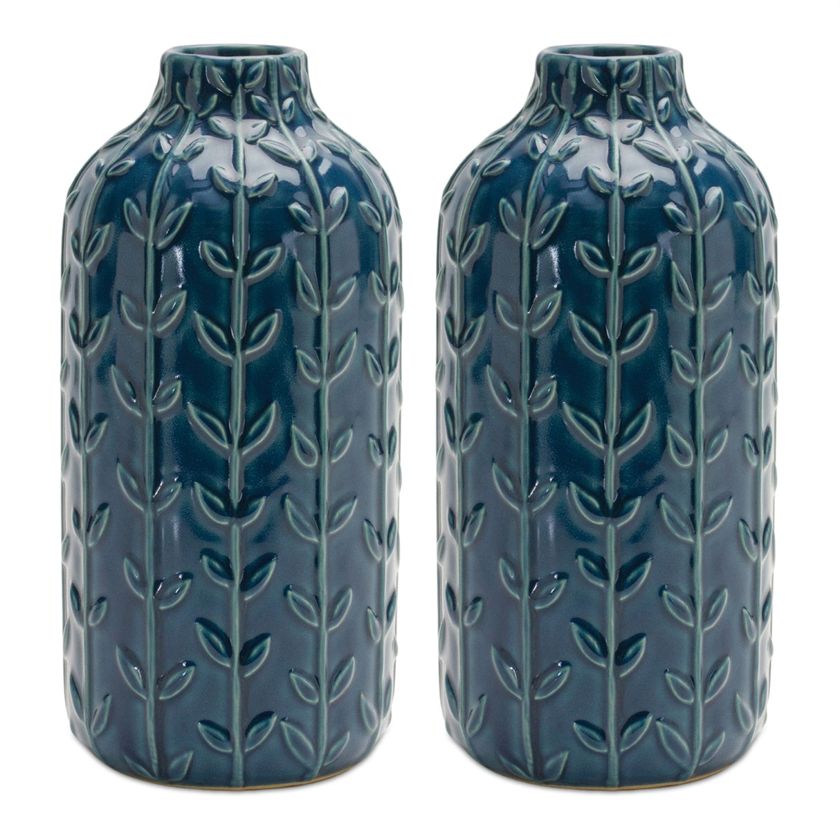 Ceramic leaf vase (set of 2)