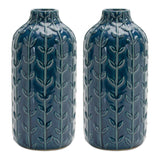 Ceramic leaf vase (set of 2)