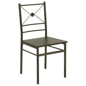 5 Piece Rectangle Dining Set With Tubing Base