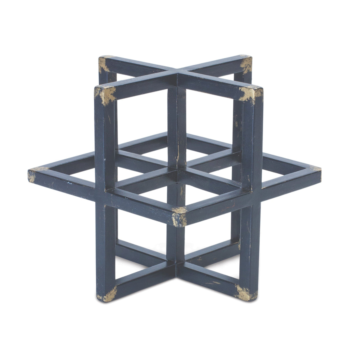 Modern Metal Star Sculpture (Set of 2)