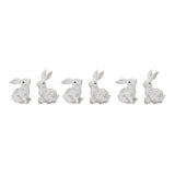 Carved bunny figurine (set of 6)