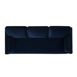 Knox 84' Modern Farmhouse Sofa, Dark Navy Blue Performance Velvet