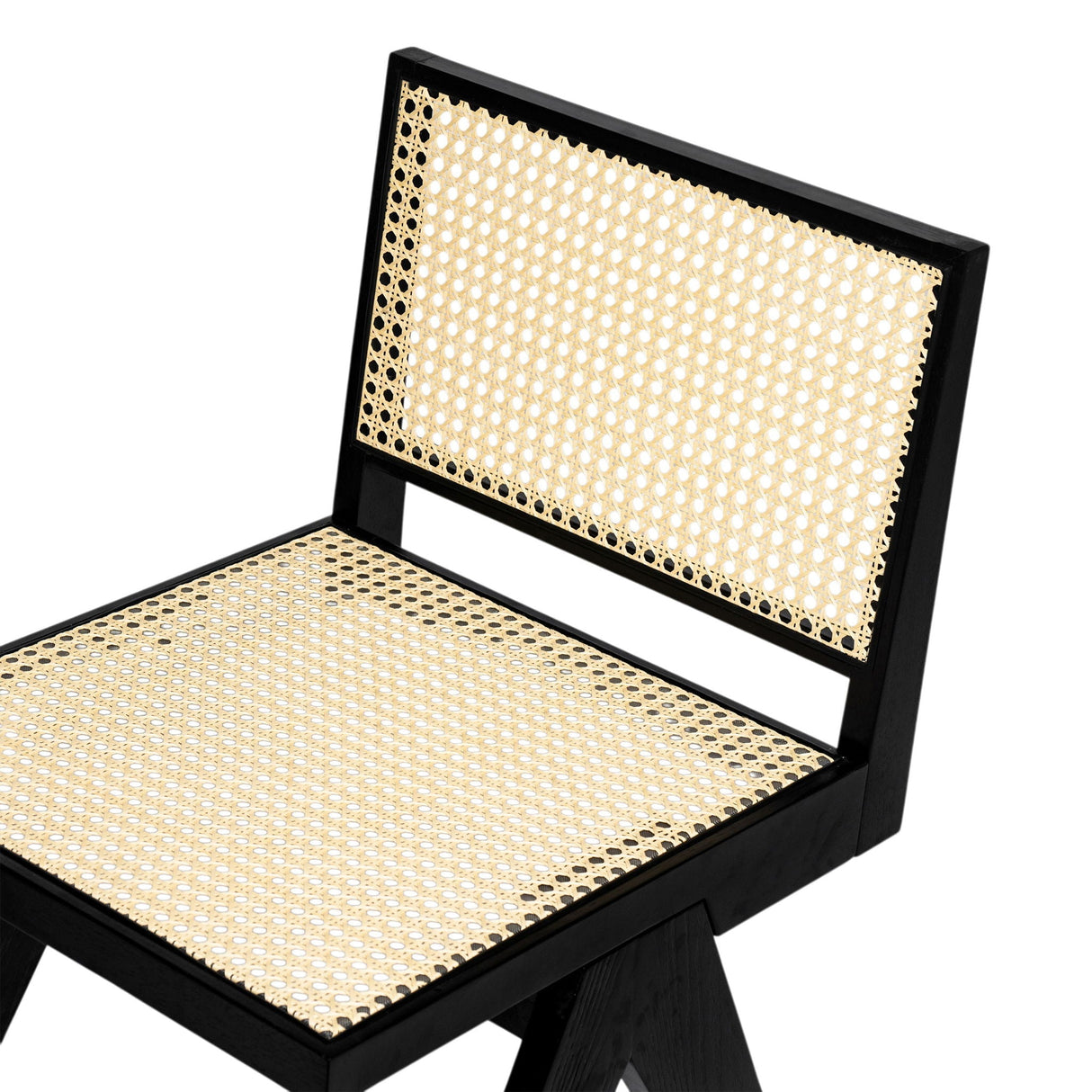Chandigarh Dining Room Chairs with Natural Rattan (Set of 2)