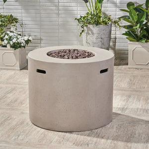 Round Iron Fire Pit With 40,000 BTU