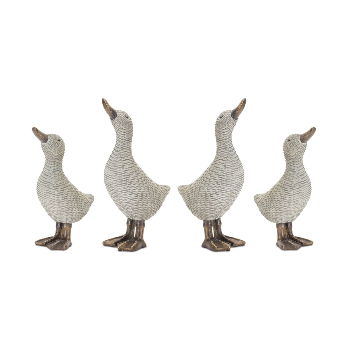 Wicker Duck Figurine (Set of 4)