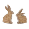 Wicker rabbit decor (set of 2)