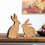 Wicker rabbit decor (set of 2)