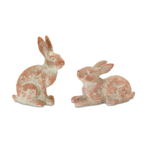 Distressed-Garden-Rabbit-Statue-(Set-of-2)-Sculptures-&-Statues