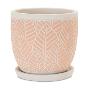 Stone Planter with Plate (Set of 2)