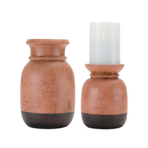 Dual-Tone-Ceramic-Candle-Holder-(Set-of-2)-Candle-Holders