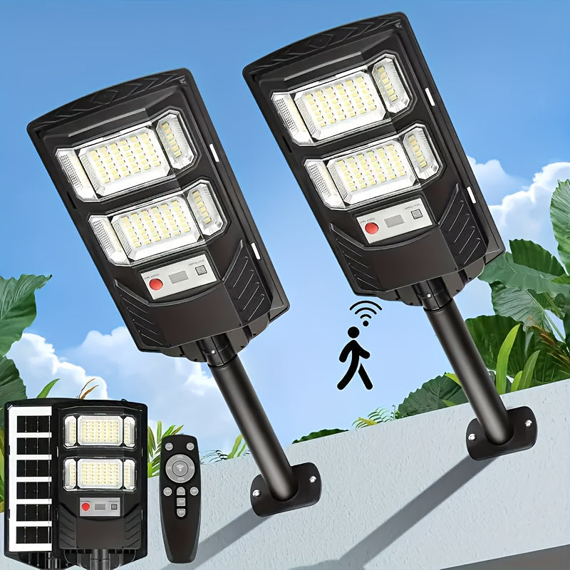 400 LED Solar Floodlights (2-Pack) Waterproof with Motion Sensor