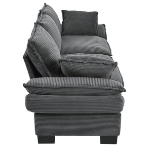 U-Style 85.4" Modern Curved Sofa
