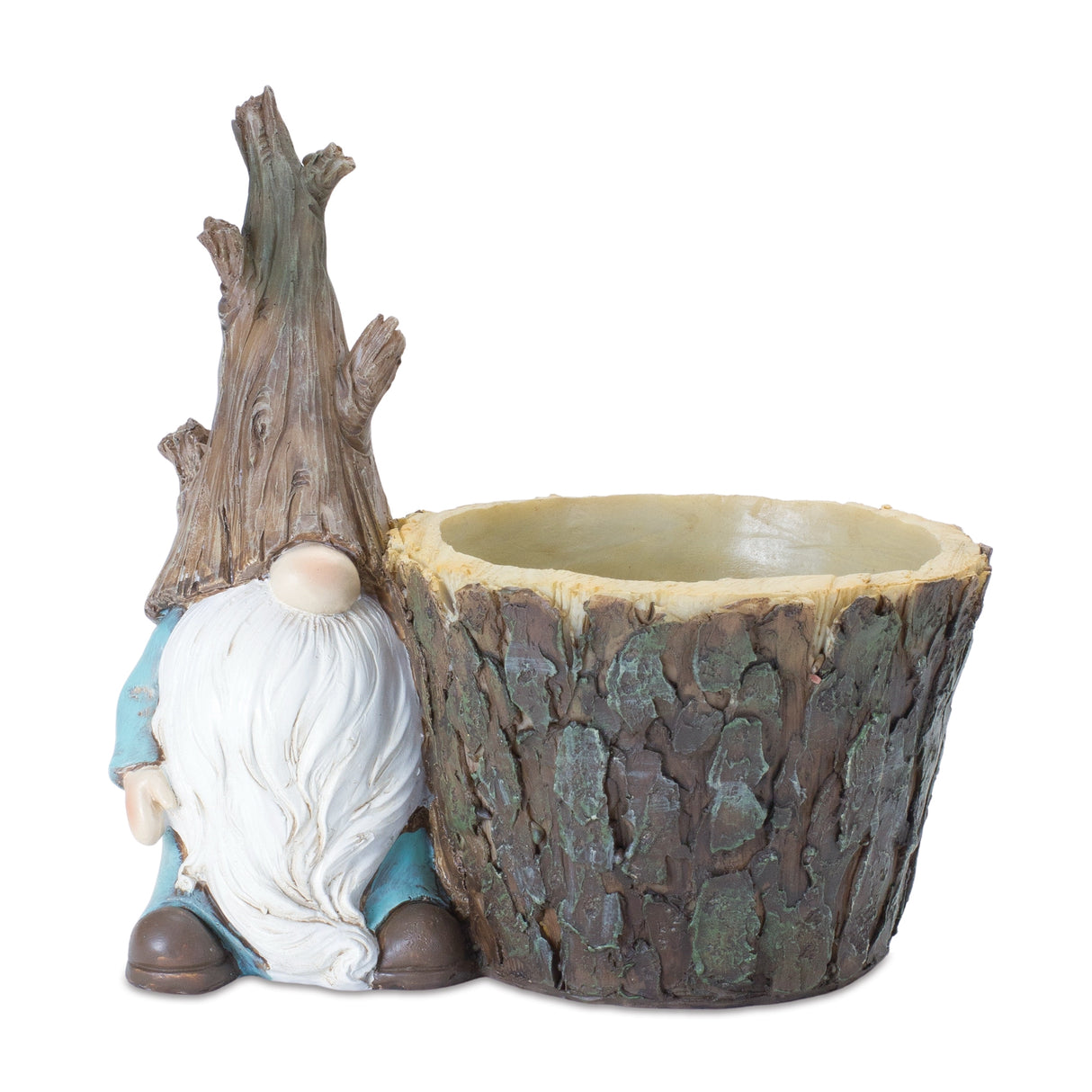 Tree trunk gnome planter (set of 2)