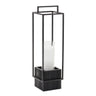 Wood candle holder with metal frame 20"h